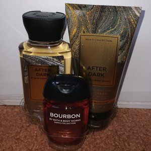 NWT ~ 3 Piece Bath & Body Works Men's Collection After Dark & Bourbon Gift Set